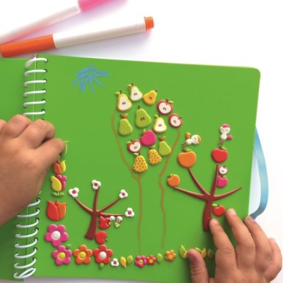 cahier majolo stickers effacable