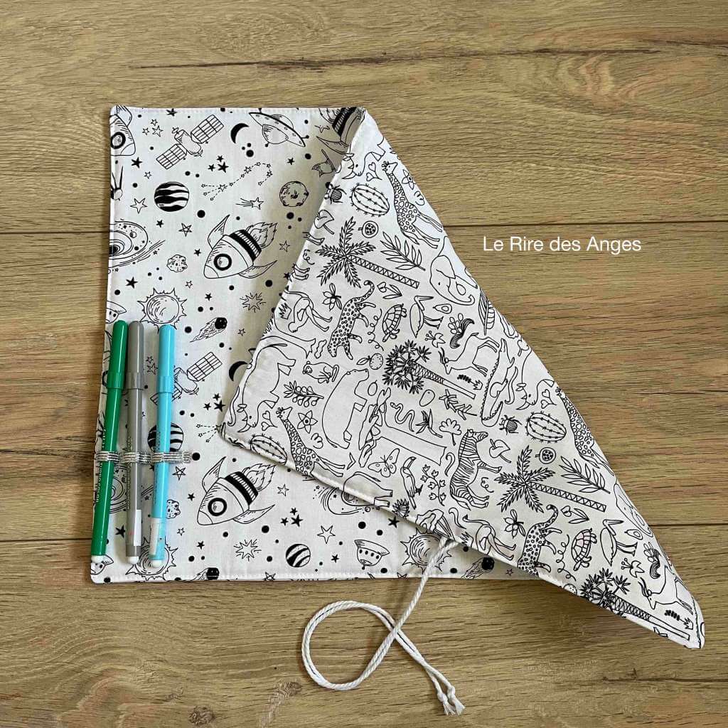 Set de table à colorier, lavable - Coloriage réutilisable pour enfants