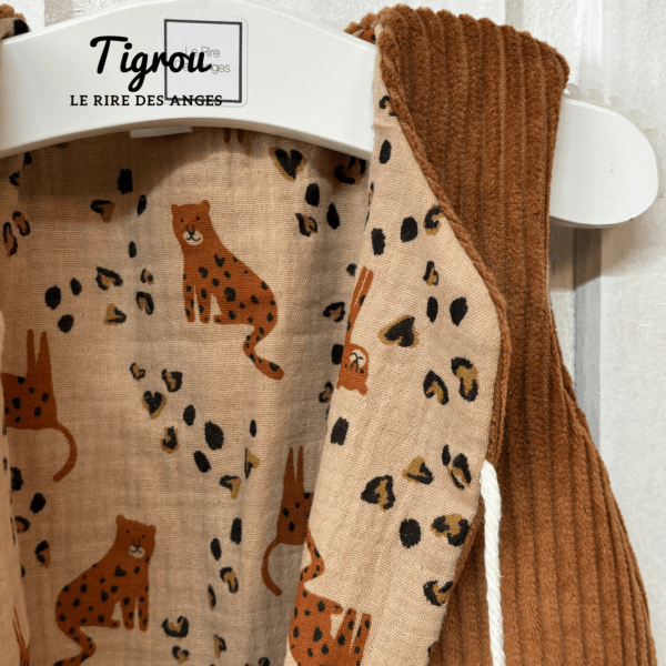 gilet de berger tigre cousu main